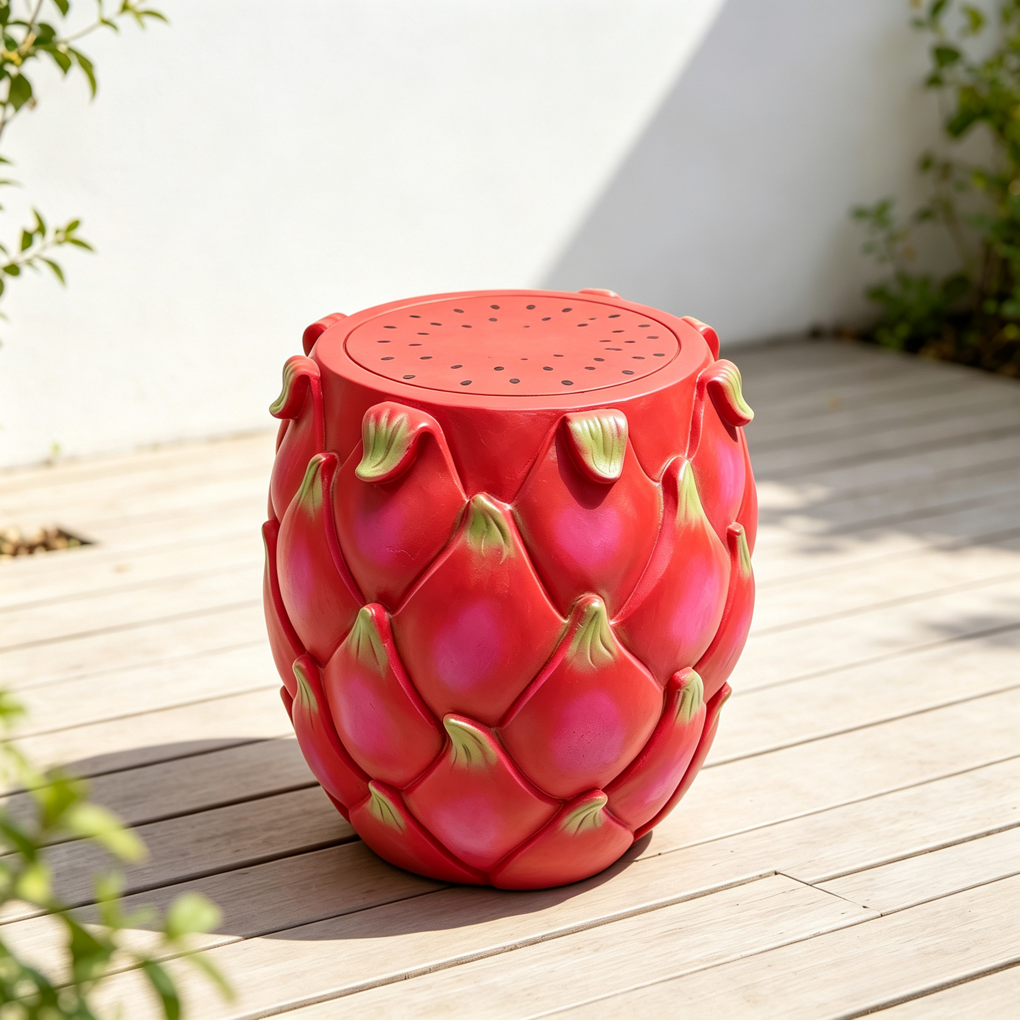 Resin Dragon Fruit Stool